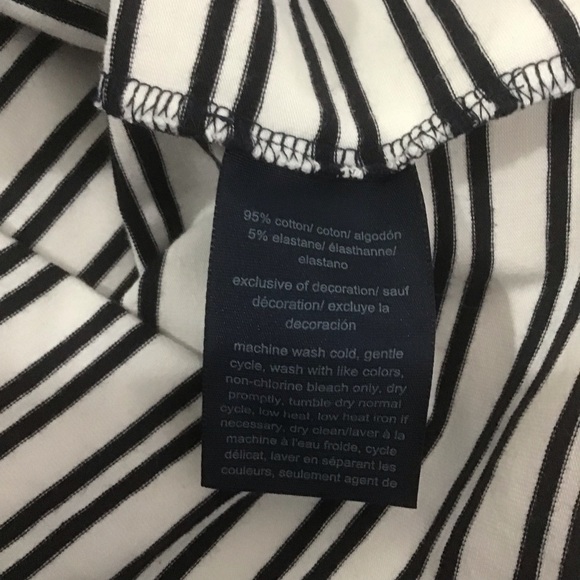 Tommy Hilfiger Navy Blue & White Striped Sleeveless Dress w/Elastic Waist, Sz L - Picture 3 of 11